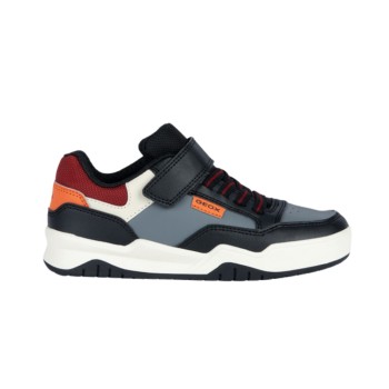 Geox Παιδικά Sneakers Low Cut J Perth Boy Μαύρο/Πορτοκαλί